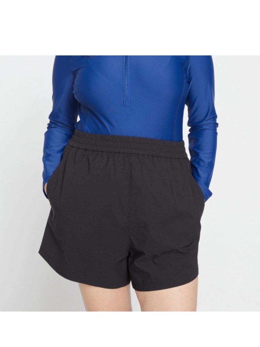 Black Sunny Swim Shorts, Universal Standard, Size 10-12 (XS)